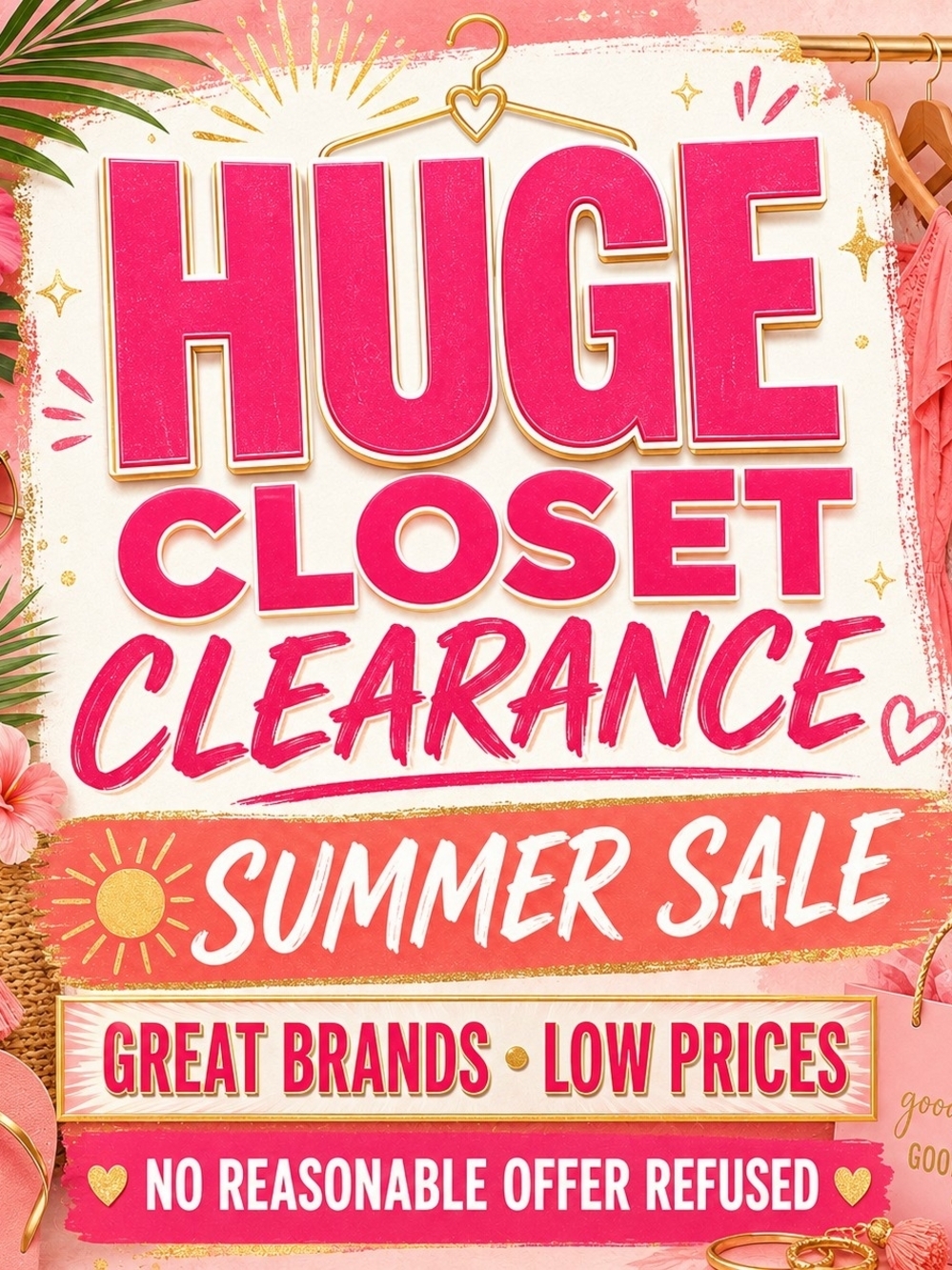 Huge Closet Clearance Summer Sale  Make me an offer!! Name Brand Deals